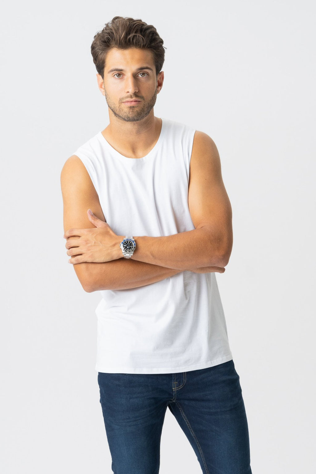 Sleeveless Tee - White