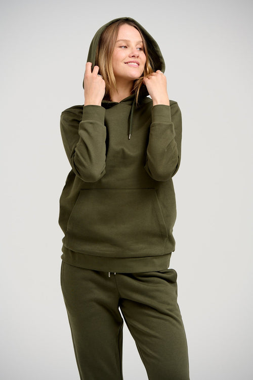 Basic Hoodie Sweat - Mørkegrøn - TeeShoppen - Grøn