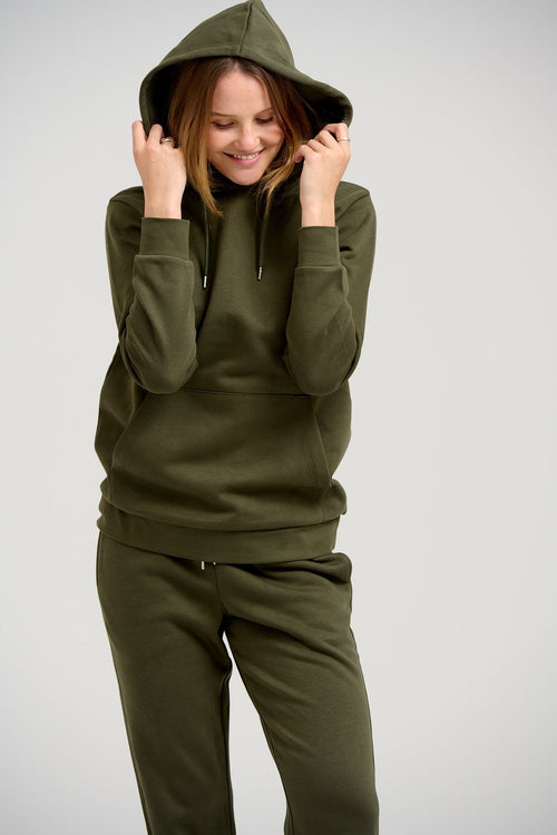 Basic Hoodie Sweat - Mørkegrøn - TeeShoppen - Grøn