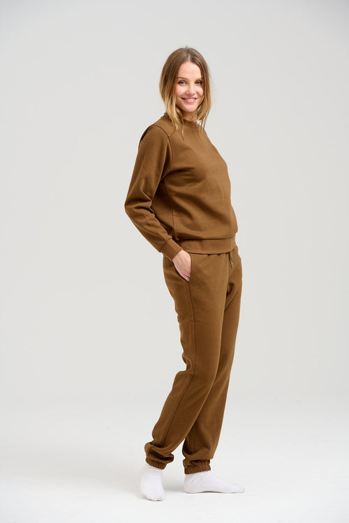 Basic Sweatpants - Brun - TeeShoppen - Brun