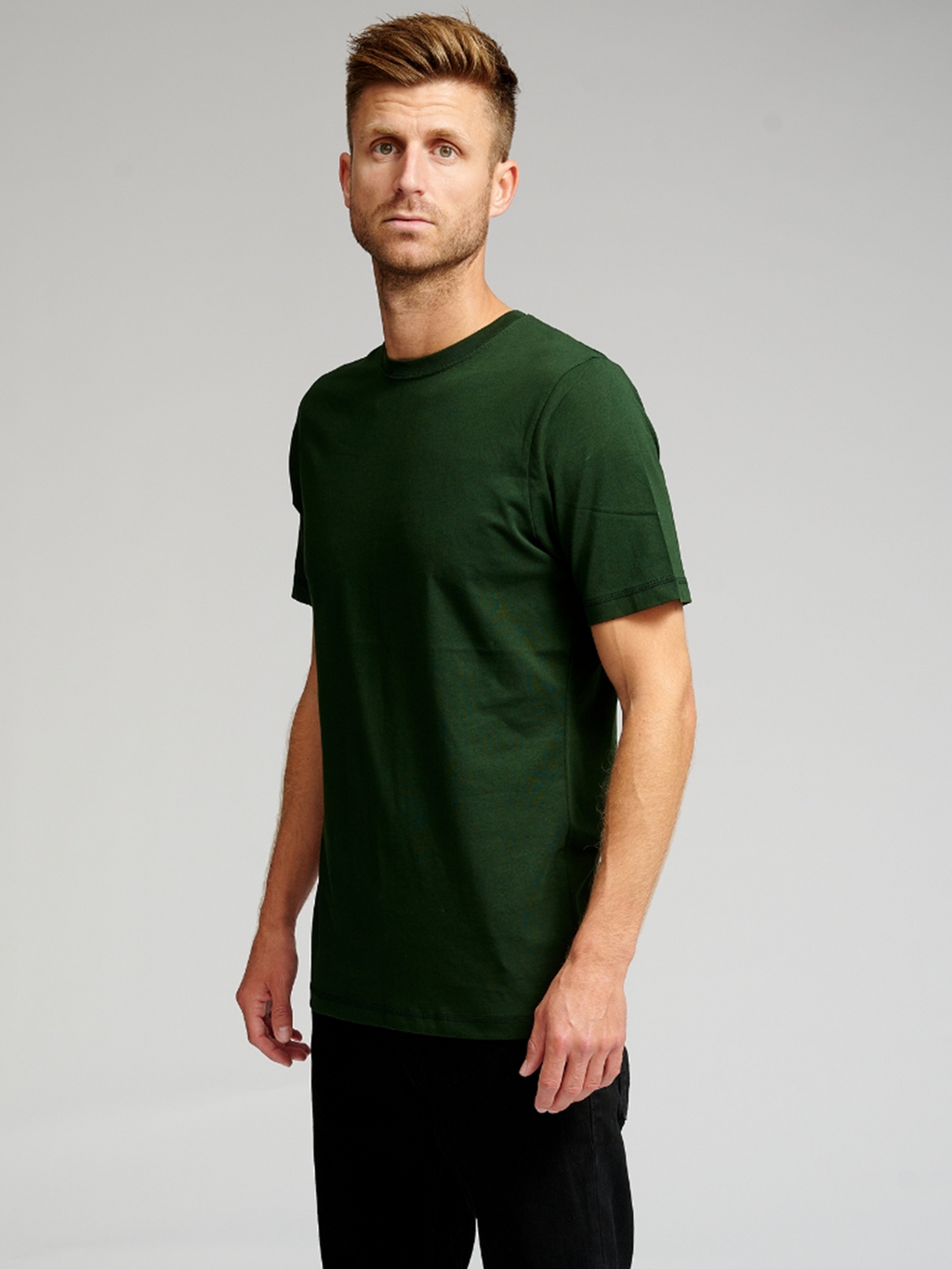 T-shirt de base biologique - vert foncé