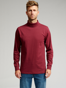 Roll collar sweater - Burgundy Red