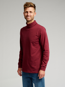 Roll collar sweater - Burgundy Red