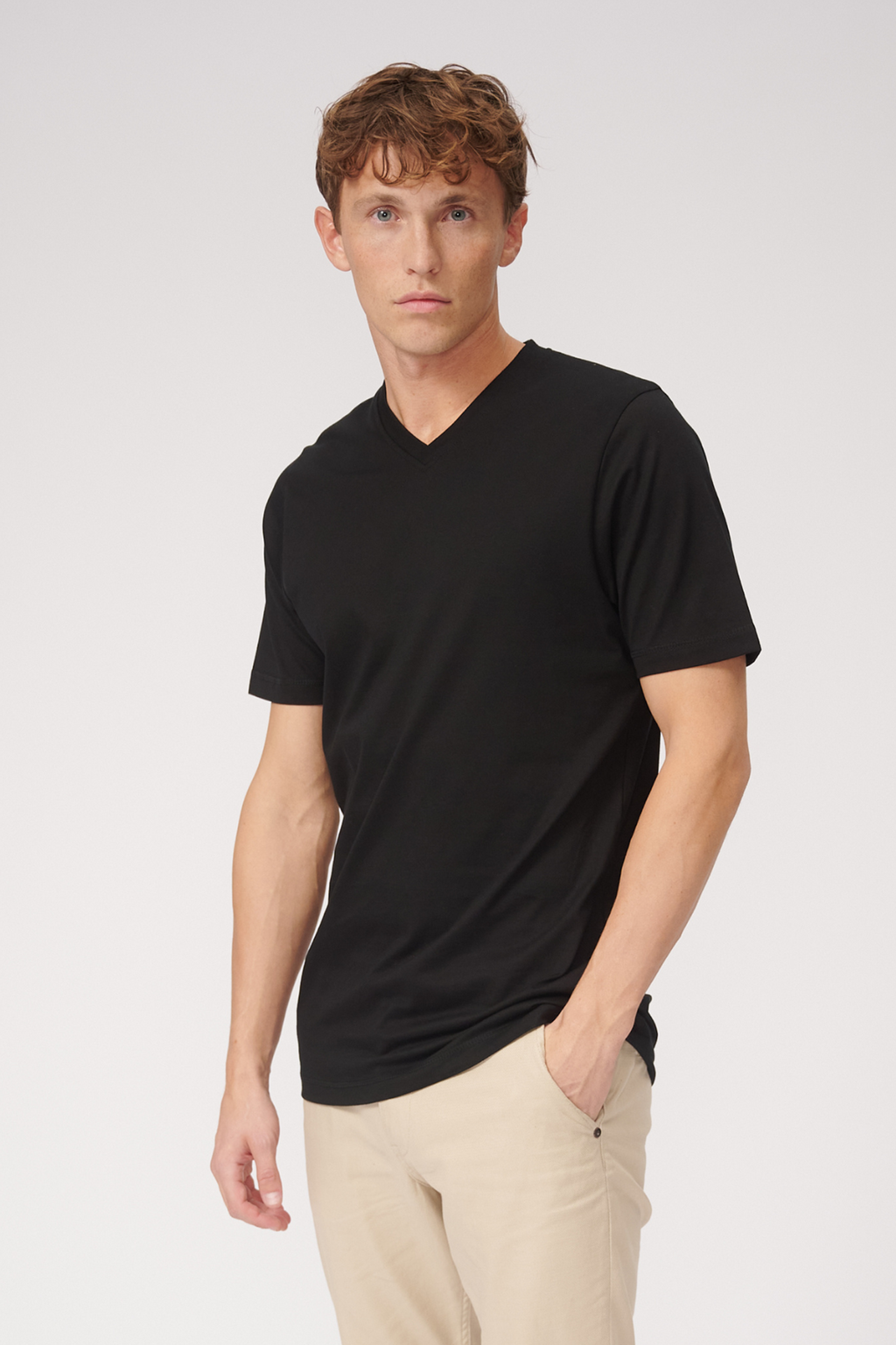 T-shirt Vneck de base - noir