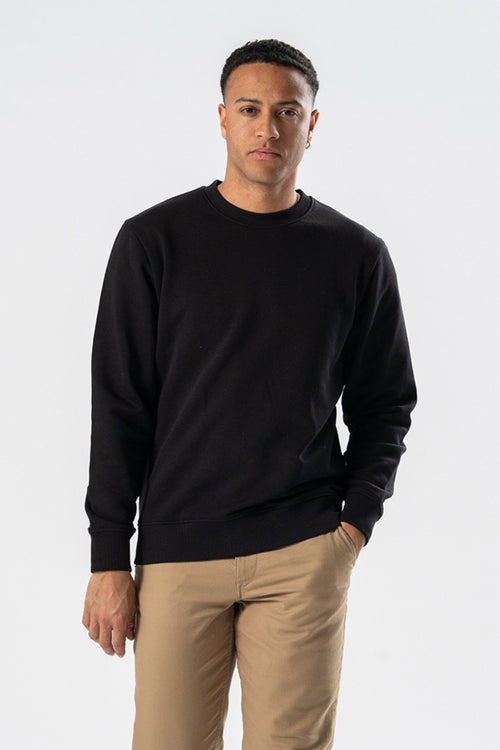 Sweatshirt Crewneck - Black - TeeShoppen Group™ - Shirt - TeeShoppen