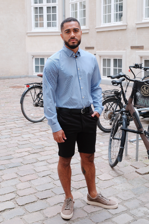The Original Premium Performance Overhemd - Wit/Marineblauw