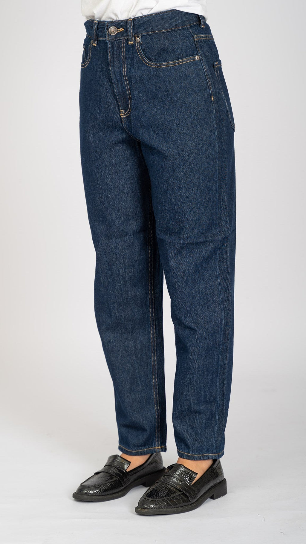 Le jean maman de performance original - Dark Blue Denim