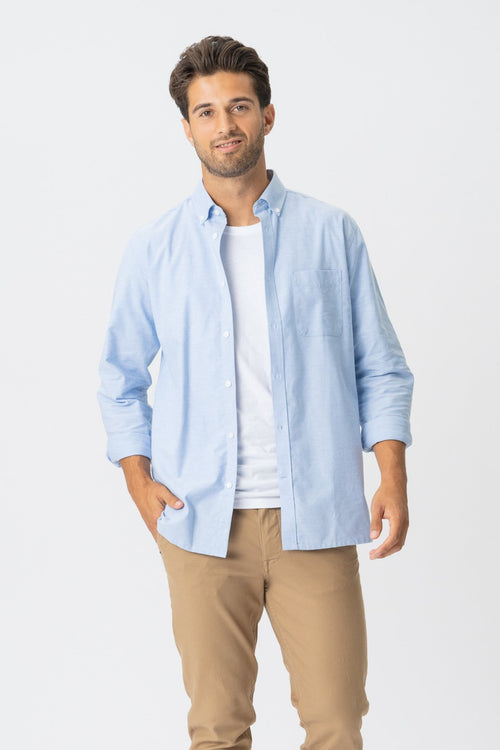 The Original Performance Oxford Shirt™️ - Cashmere Blue - TeeShoppen Group™