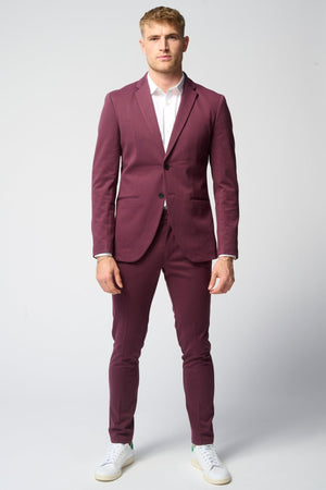 The Original Performance Suit™️ (Burgundy) + Shirt & Tie - Package Deal