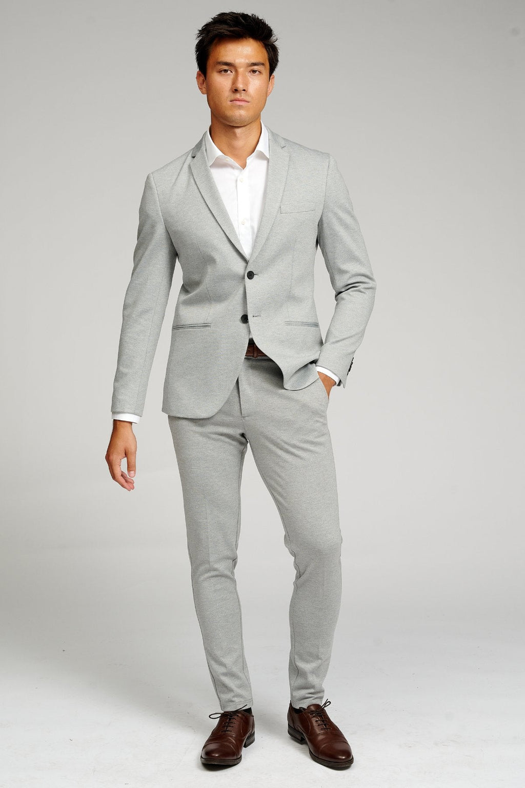 The Original Performance Suit™️ (Light Grey) + Shirt & Tie - Package Deal (V.I.P)