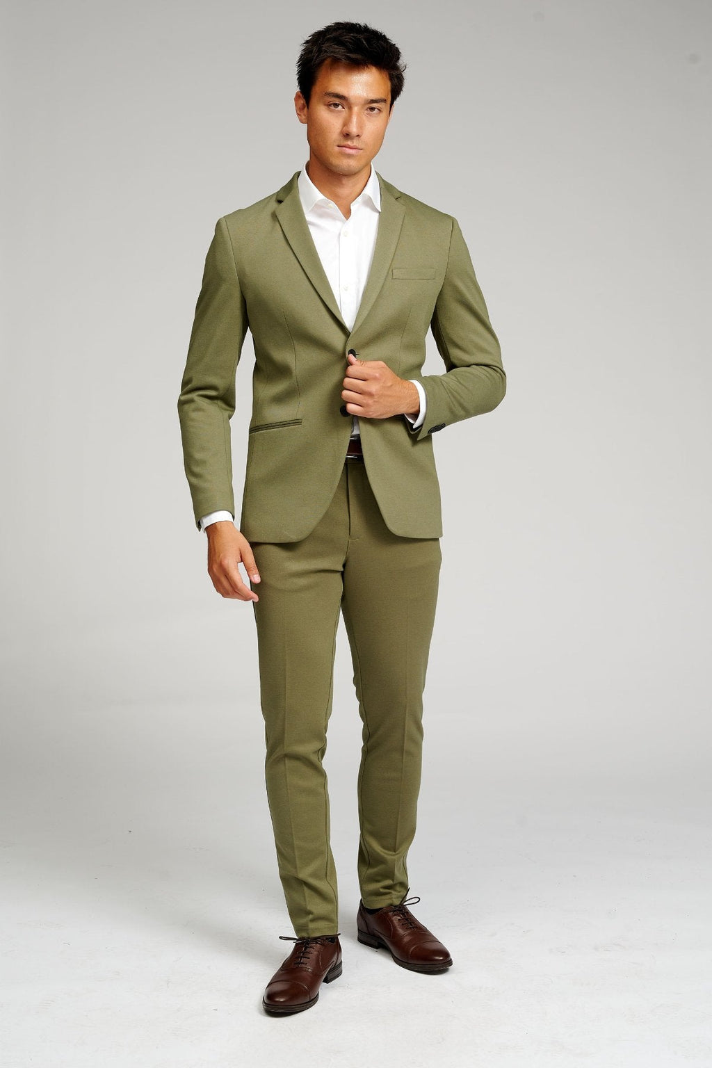 The Original Performance Suit™️ (Olive) + Chemise et cravate - Offre groupée