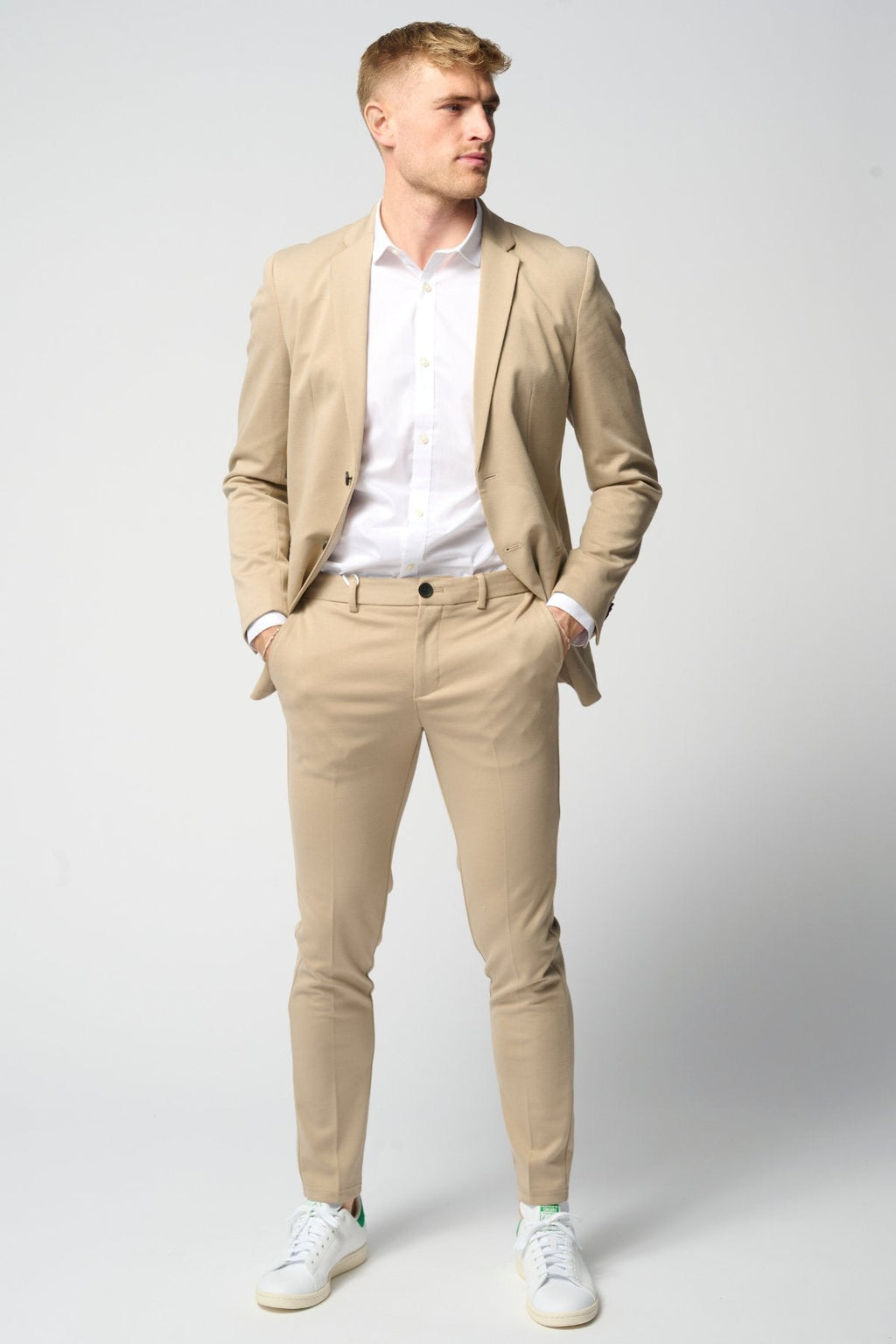 The Original Performance Suit™️ (Sand) + Shirt & Tie - Package Deal (V.I.P)