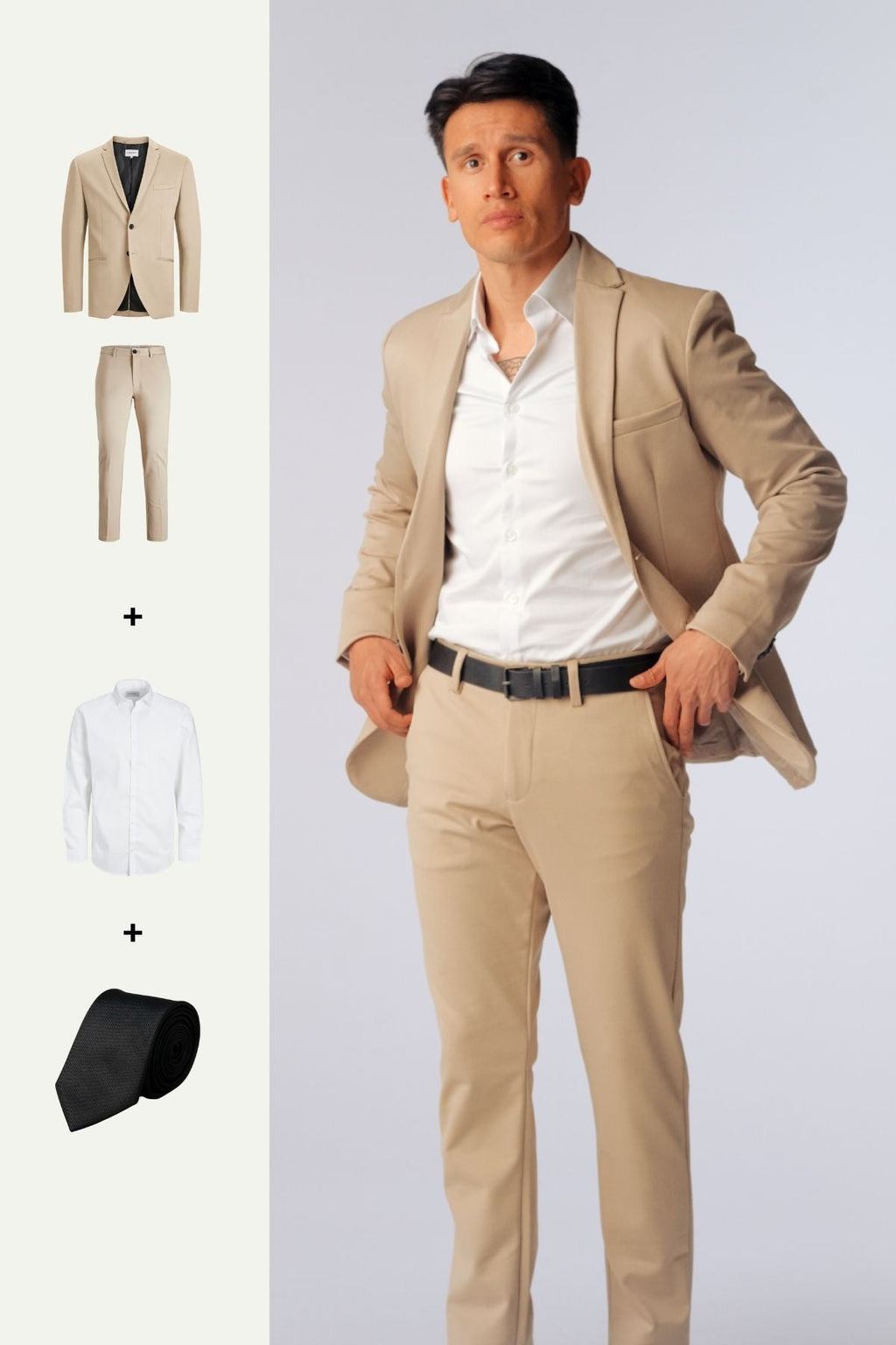 The Original Performance Suit™️ (Sand) + Shirt & Tie - Package Deal (V.I.P)