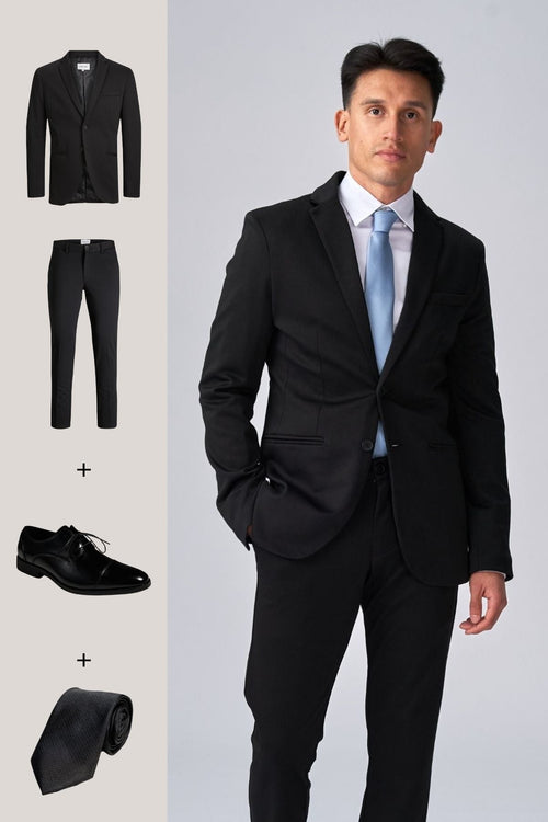 The Original Performance Suit + Tie & Derby Shoes - Package Deal - TeeShoppen Group™