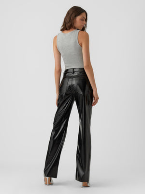 Kithy los glanzend Pants - Zwart