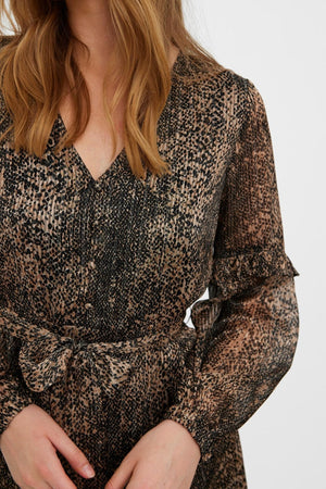 Nala v -neck kjole - zilveren nerts