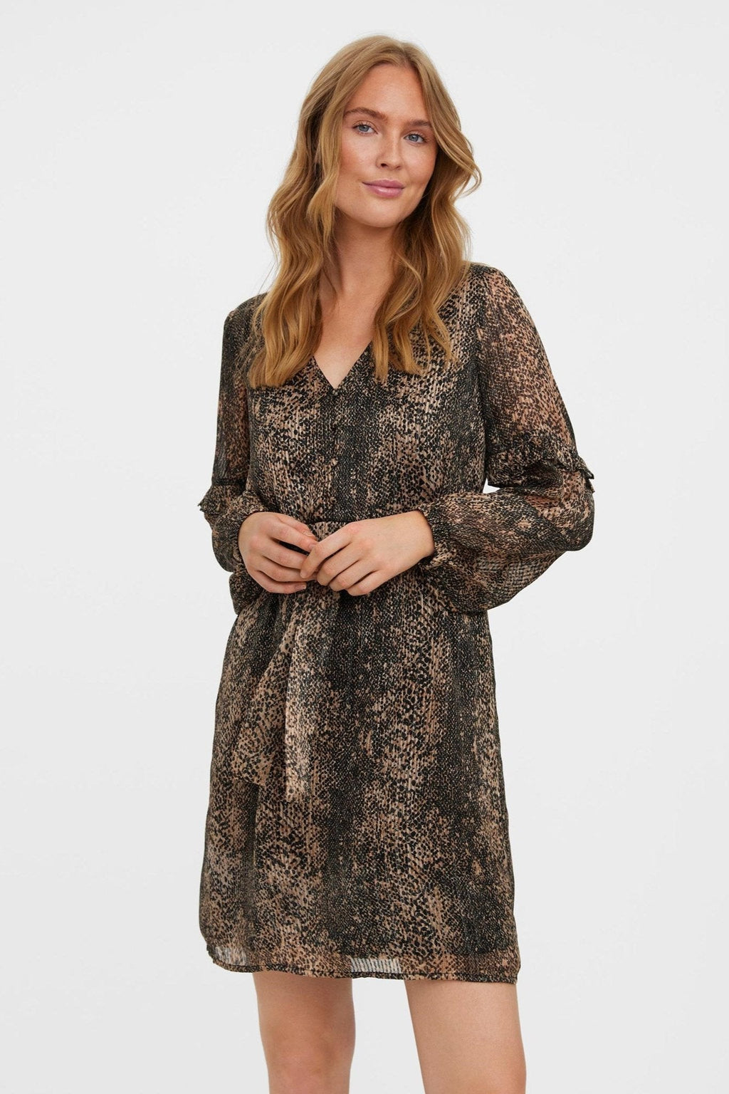 Nala V-Neck Kjole - Silver Fink