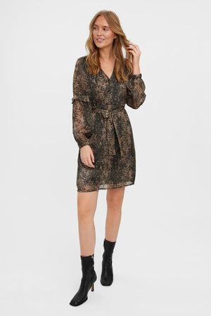 Nala V-Neck Kjole - Silver Fink