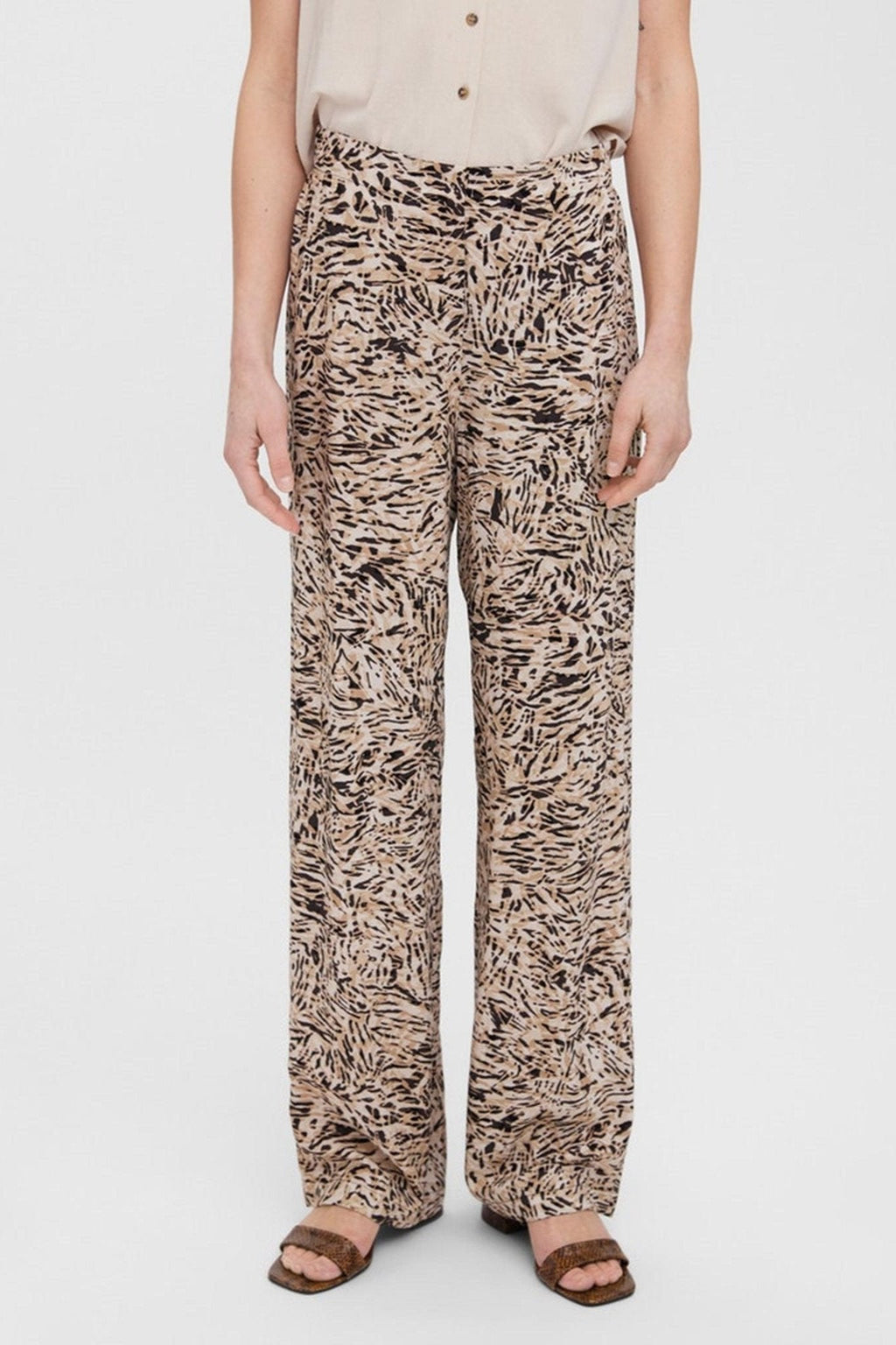 Gemakkelijk breed Pants - Witte peper
