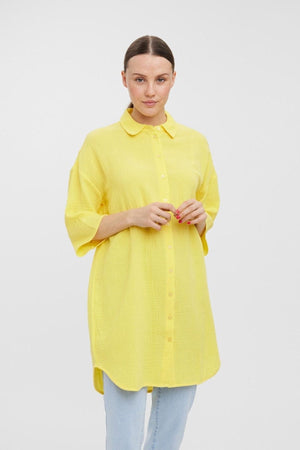Natali 3/4 overshirt - Jaune