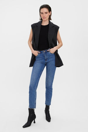 Gilet edna - mélange gris foncé