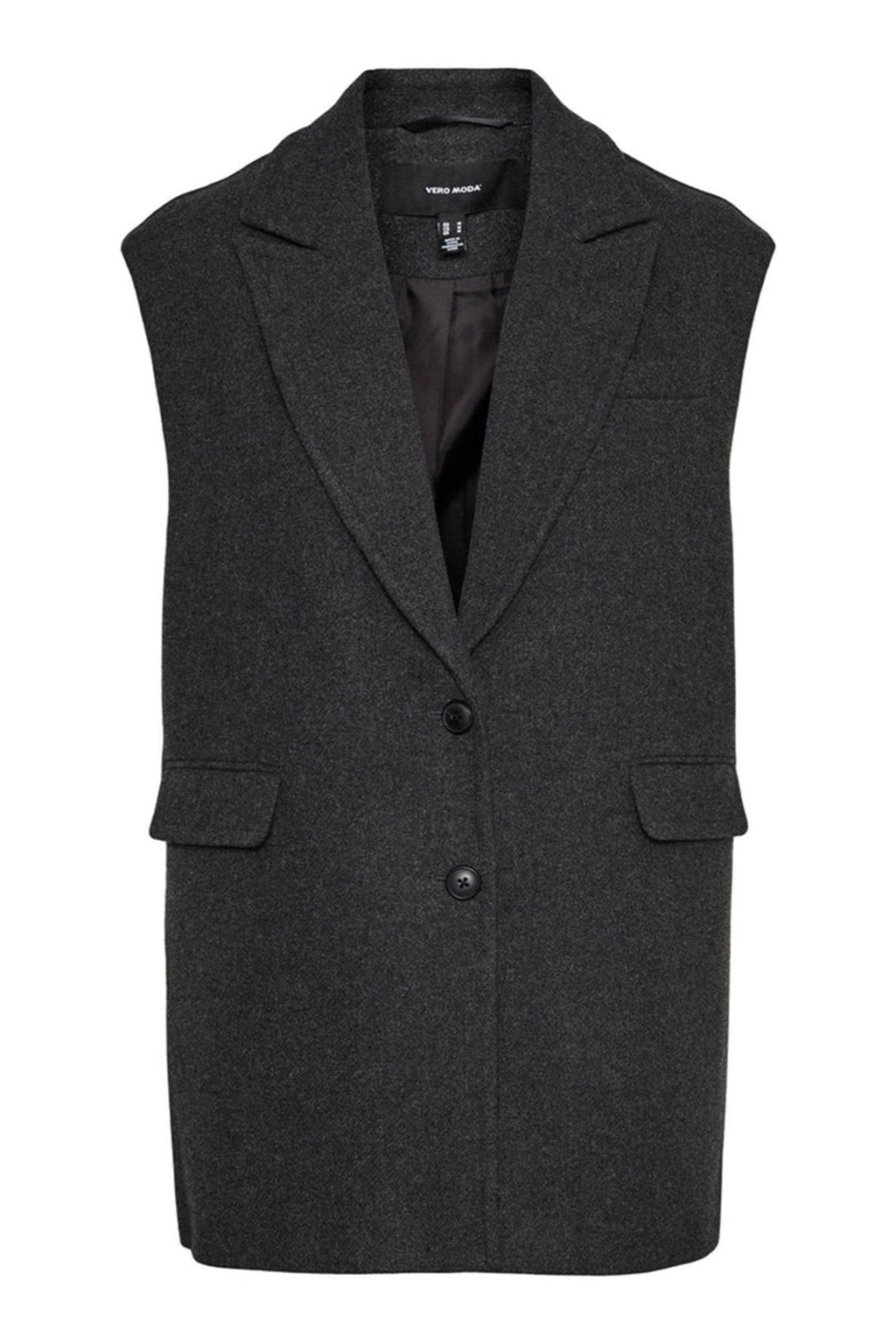 Gilet edna - mélange gris foncé