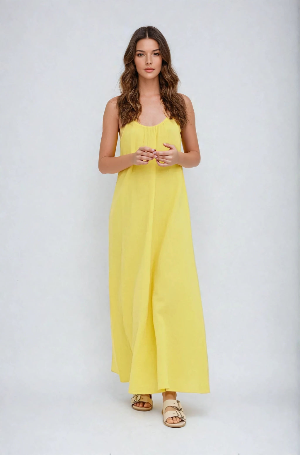 Natali Singlet Dress - Jaune