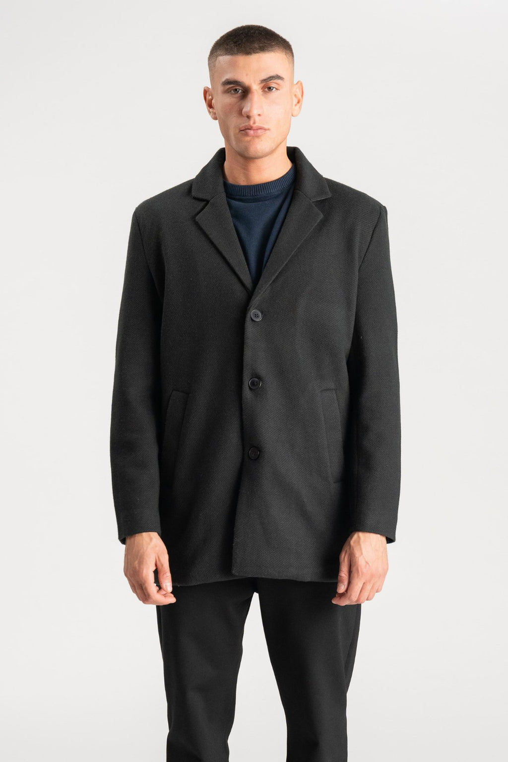 Manteau de laine - Noir