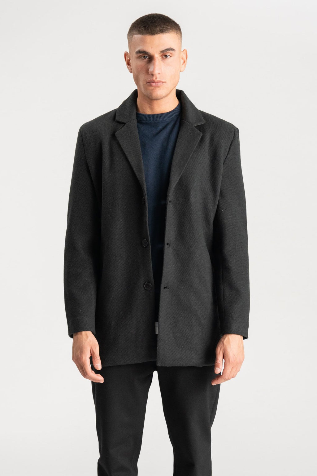 Manteau de laine - Noir