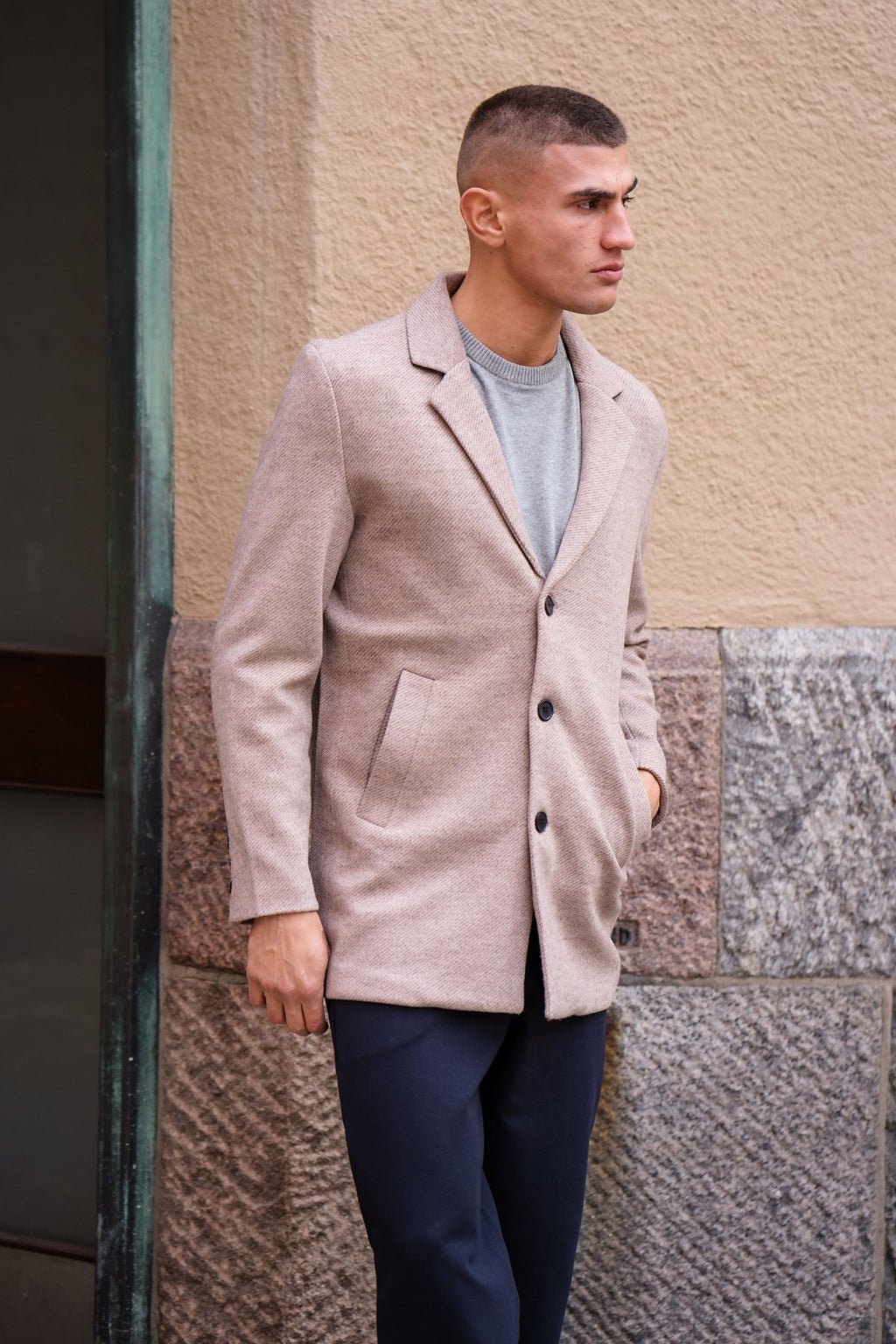 Manteau de laine - Sable