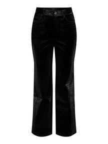 Alma Croco Pants - Noir