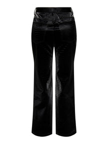 Alma Croco Pants - Noir