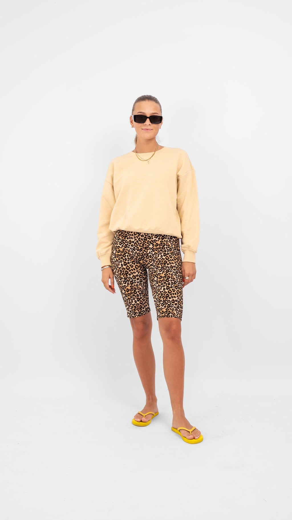 Shorts de cycle alma - Leopard