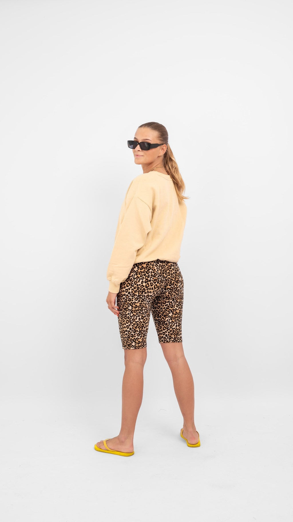 Shorts de cycle alma - Leopard