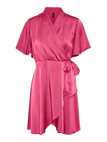 Amelia Wrap Dress - Hot Pink