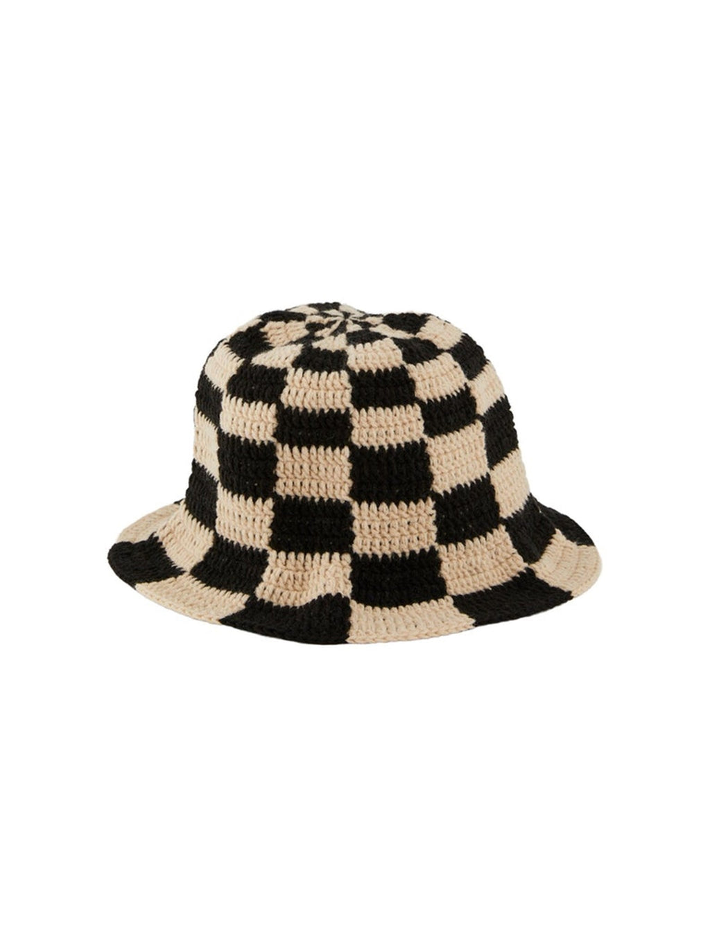 Anna tricot Bucket Hat - Beige / Black