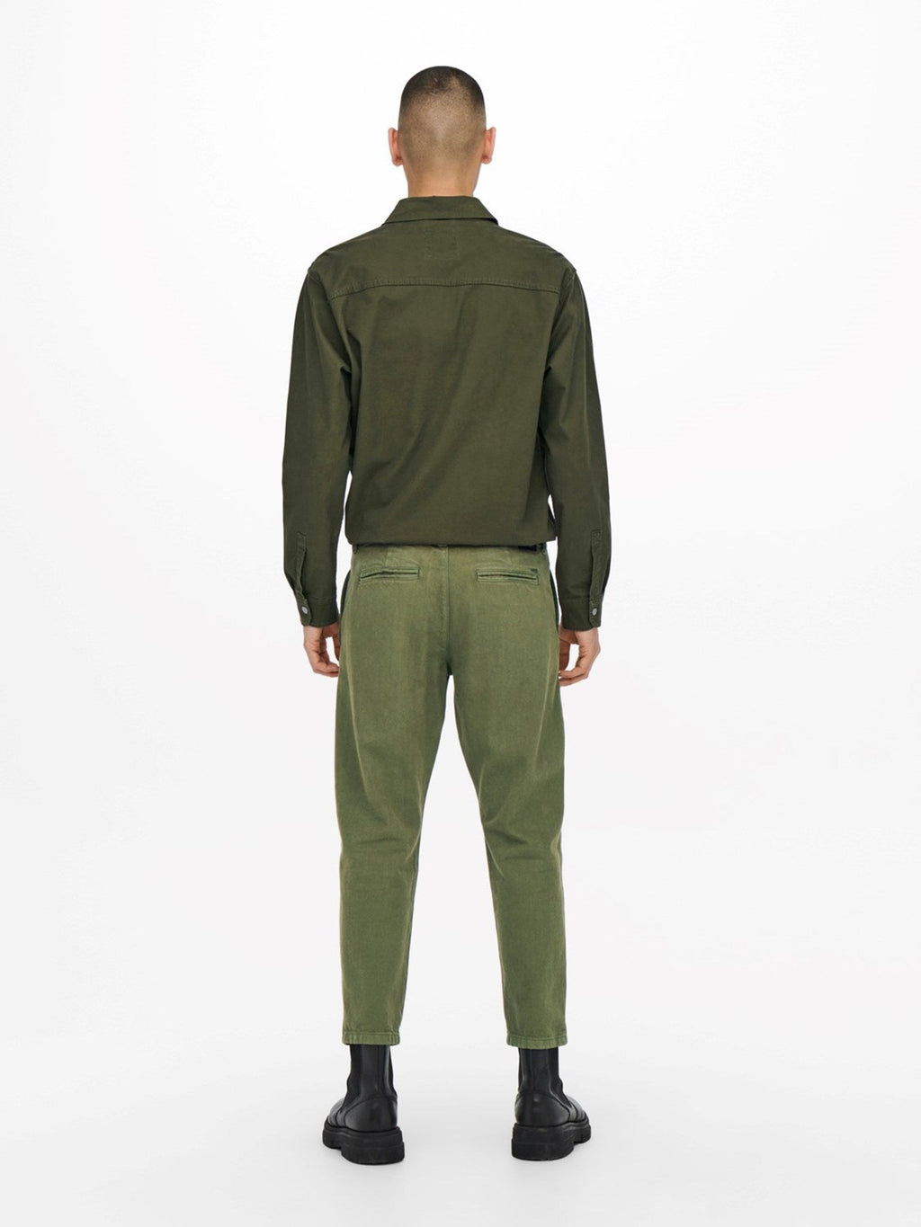 Avi Beam Chino Twill Pants - Olive Night