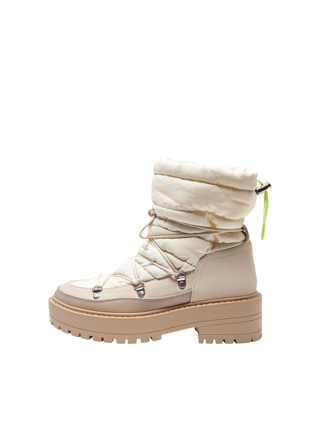 Bottes de la lune bandie - blanc