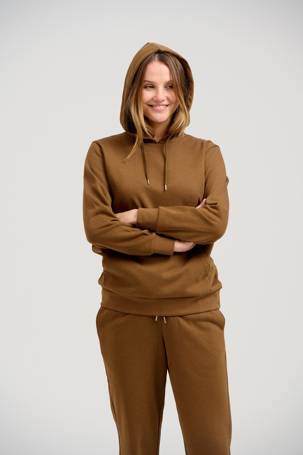 Basic Sweatsuit with Hoodie (Brown) - Package Deal (Women)