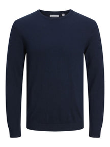 Basic Knit Crewneck - Navy