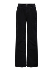 Camille Wide Leg Jeans - Black Denim