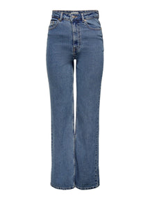 Jeans à jambe large de Camille - Denim bleu