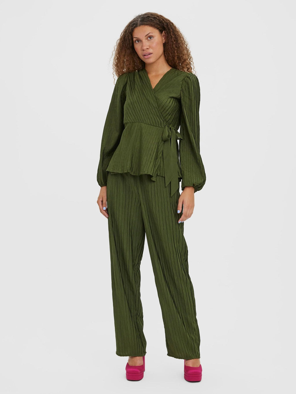 Carrie Wide Pants - Rifle Green