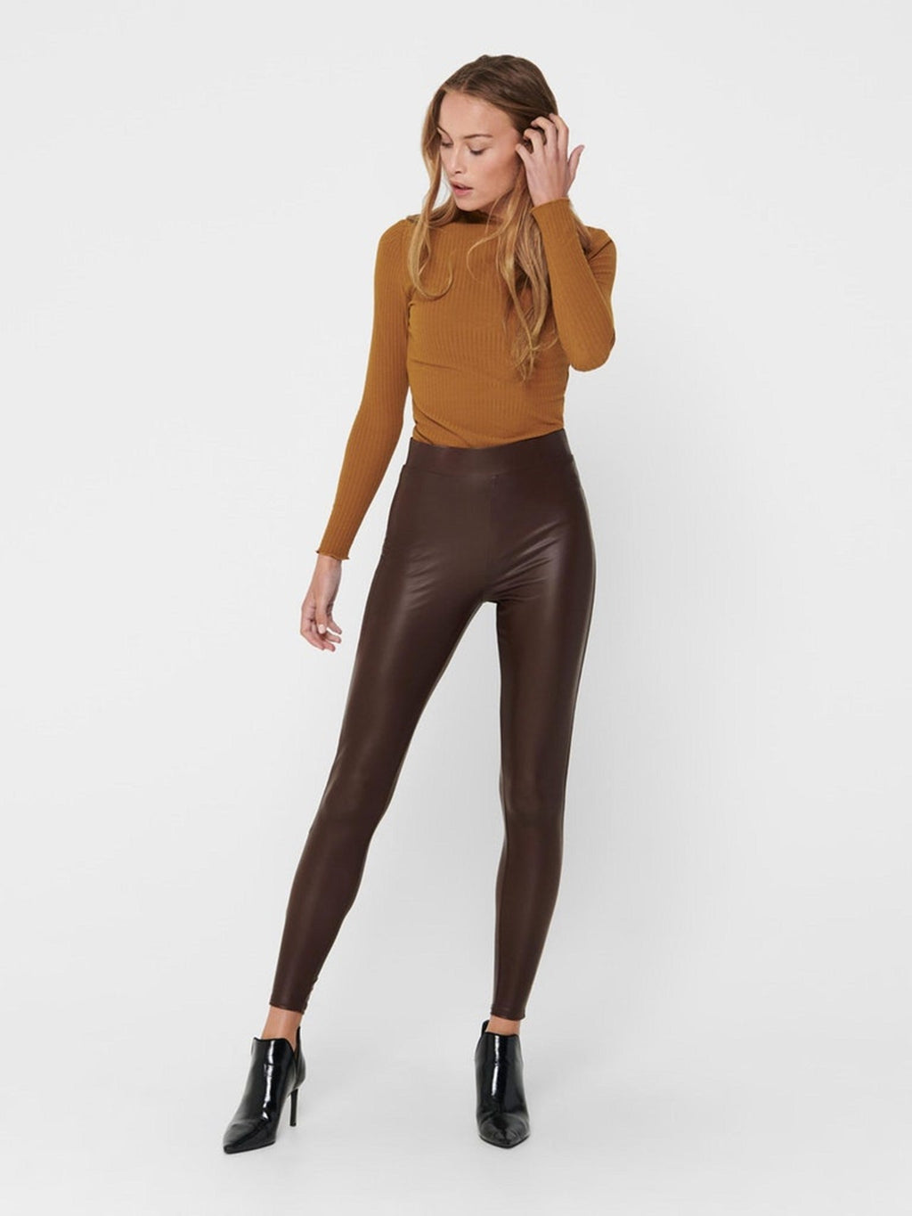 Cool Coated Leggings - Black