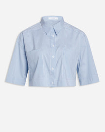 Chemise courte - bleu