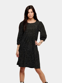 Dress with mica stripes - Black