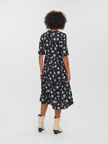 Easy 2/4 Calf Dress - Black