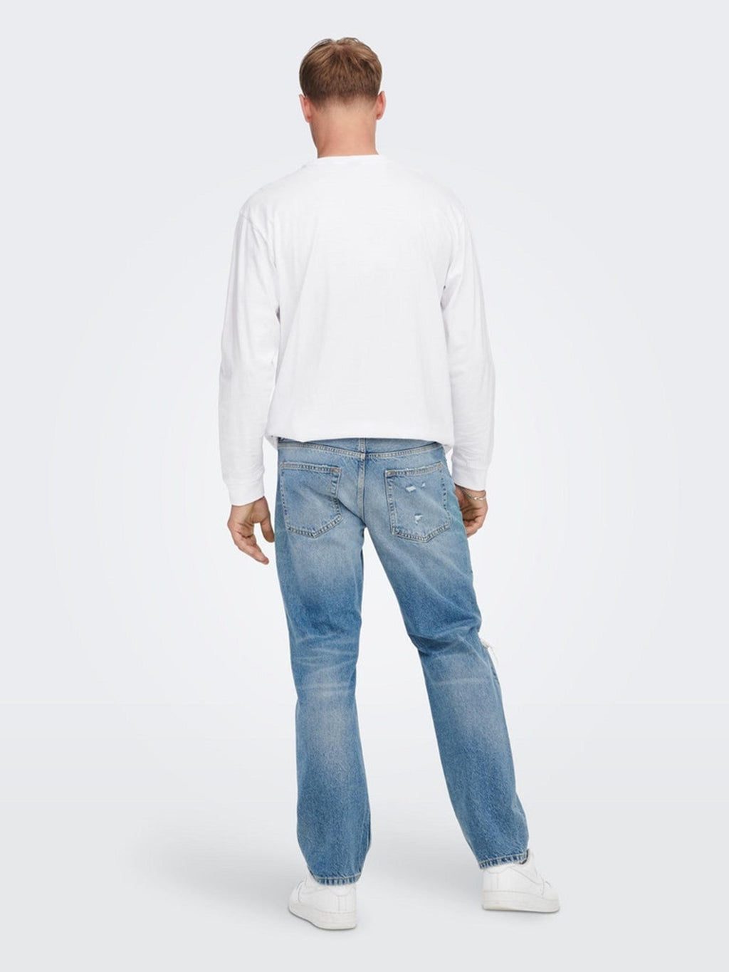 Edge Loose Jeans - Light Blue Denim