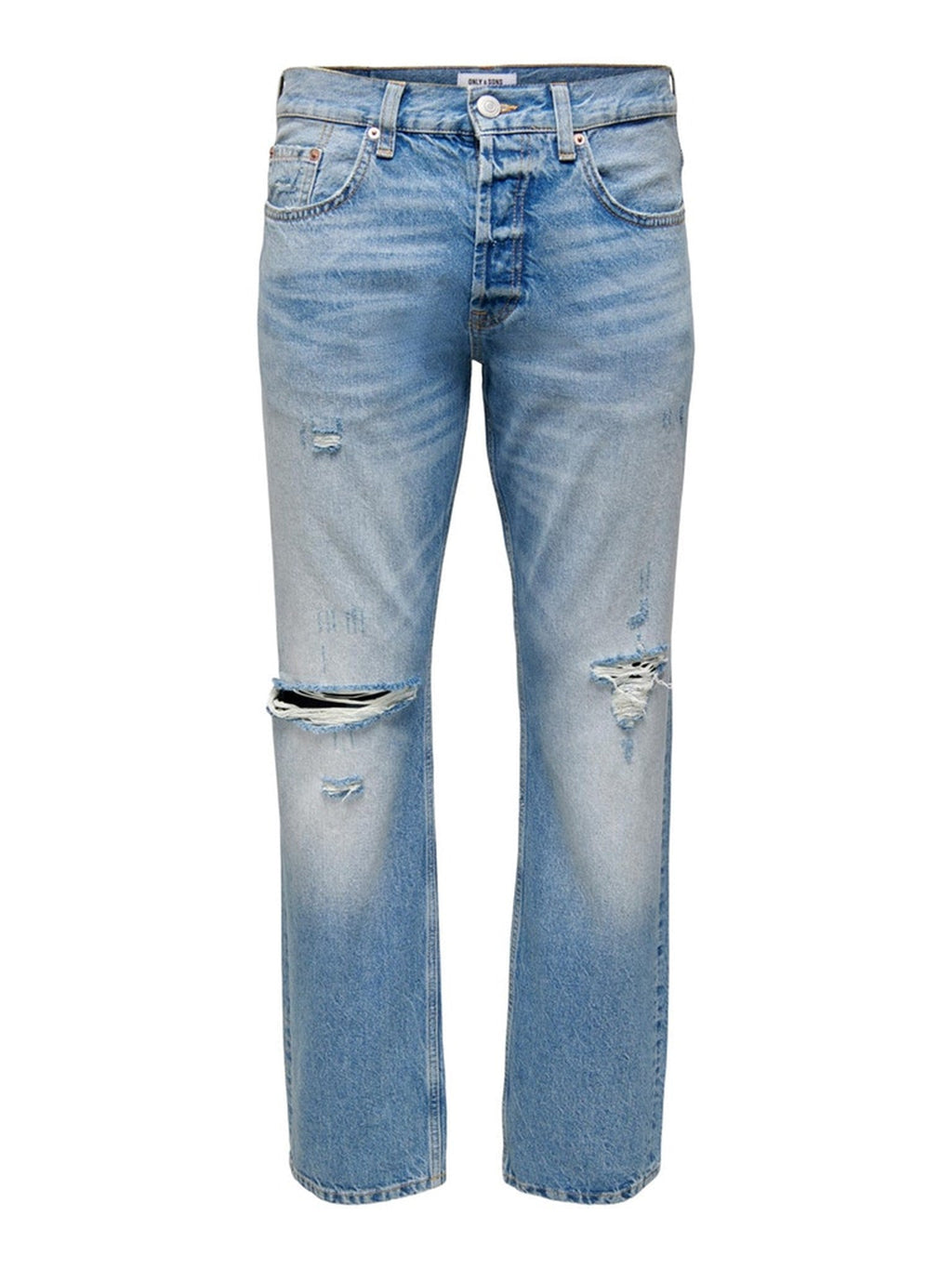 Edge Loose Jeans - Light Blue Denim