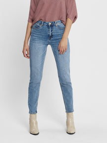 Emily High Waist Jeans - Medium Blue